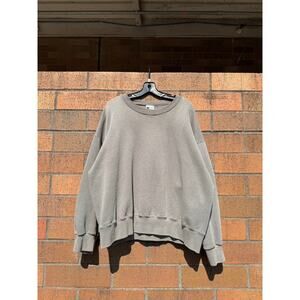 90s Pro Spirit Vintage Blank Faded Olive Green Crewneck Sweatshirt Izod Lee